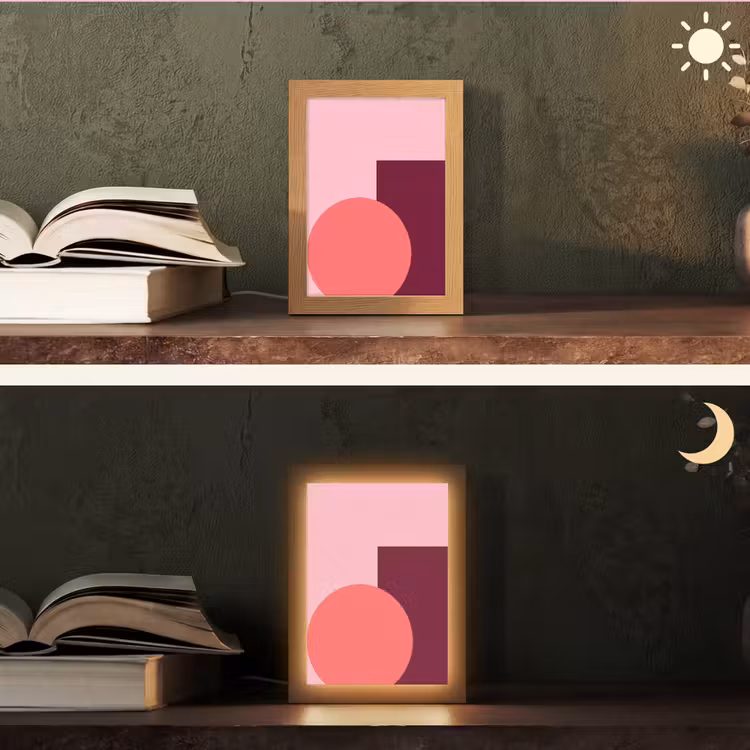 Gepersonaliseerd Lightbox - Abstract - Vormen - Roze - Modern - Design — 5