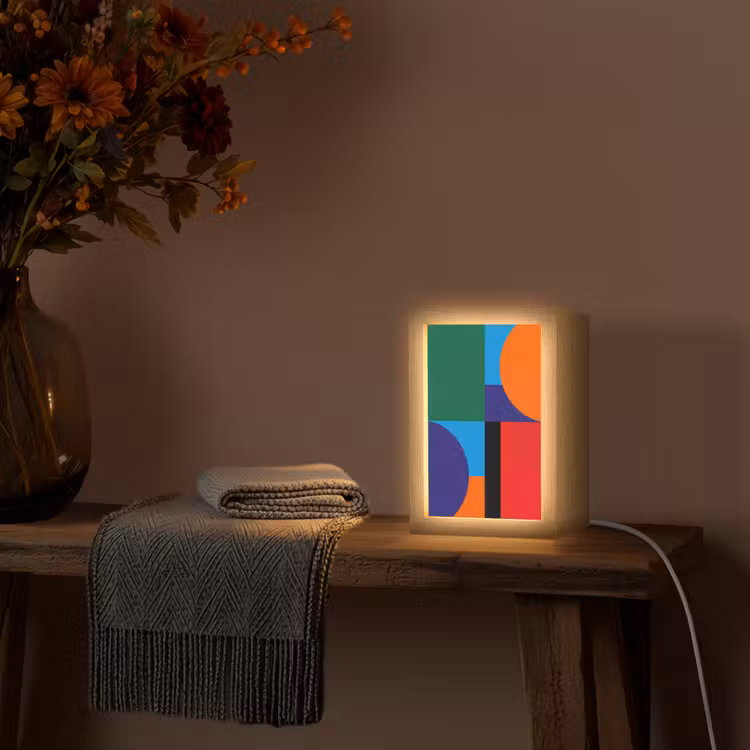 Gepersonaliseerd Lightbox - Geometrisch - Abstract - Vormen - Kleurrijk - Modern — 3