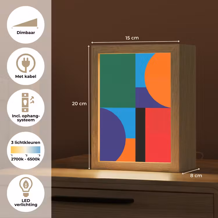 Gepersonaliseerd Lightbox - Geometrisch - Abstract - Vormen - Kleurrijk - Modern — 7