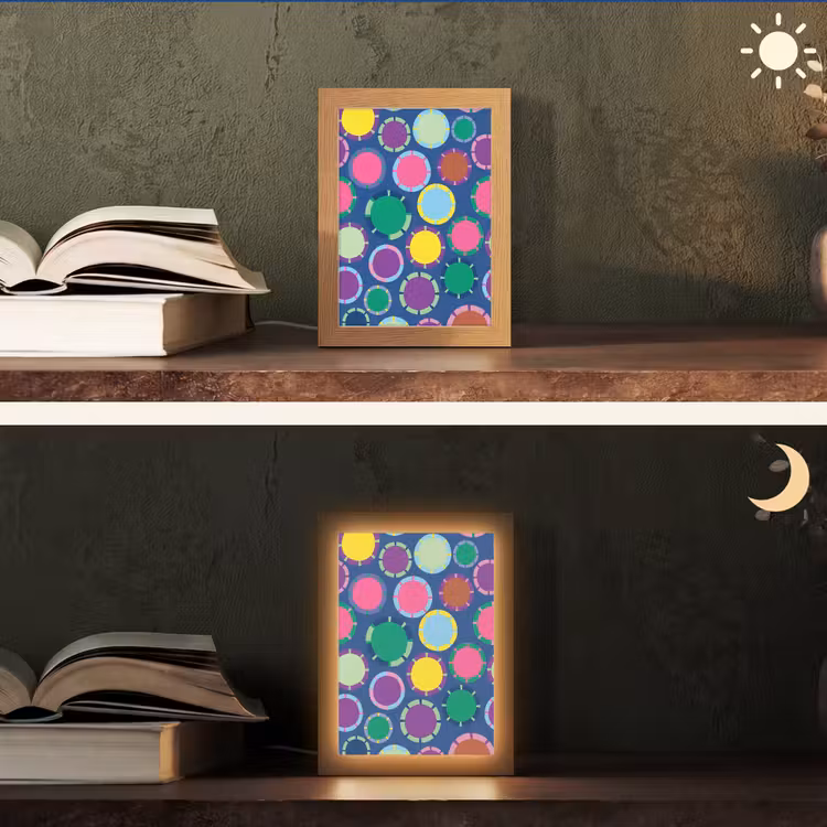Gepersonaliseerd Lightbox - Patroon - Cirkels - Abstract - Kleurrijk — 5