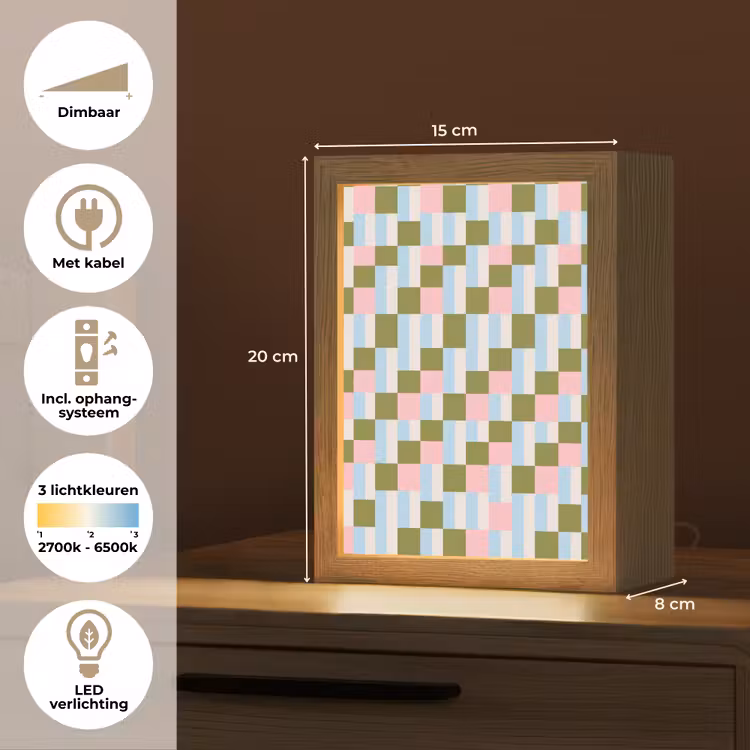 Gepersonaliseerd Lightbox - Patroon - Geometrisch - Abstract - Kleurrijk - Modern — 7