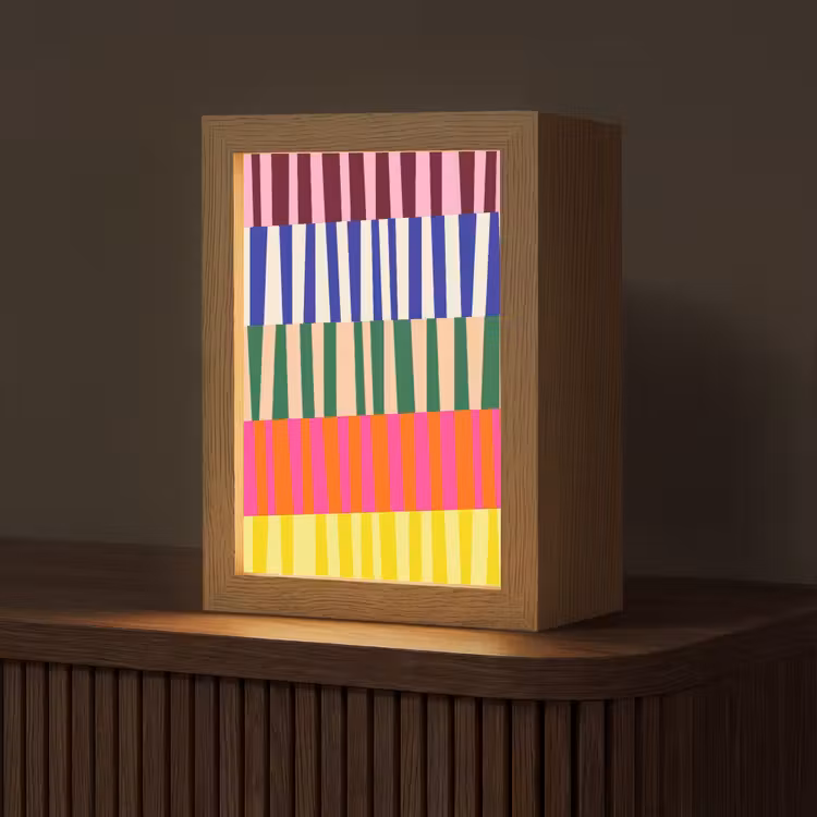 Gepersonaliseerd Lightbox - Patroon - Strepen - Abstract - Modern - Kleurrijk — 1
