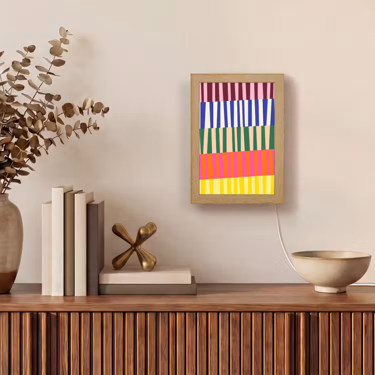 Gepersonaliseerd Lightbox - Patroon - Strepen - Abstract - Modern - Kleurrijk — 4