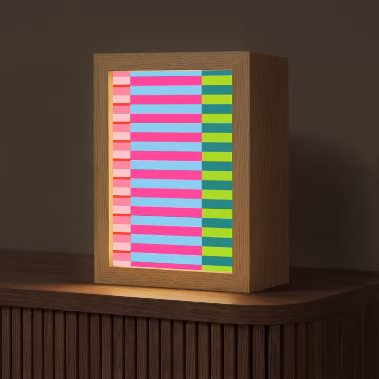 Gepersonaliseerd Lightbox - Patroon - Strepen - Modern - Abstract - Kleurrijk — 1
