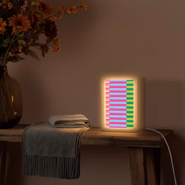 Gepersonaliseerd Lightbox - Patroon - Strepen - Modern - Abstract - Kleurrijk — 3