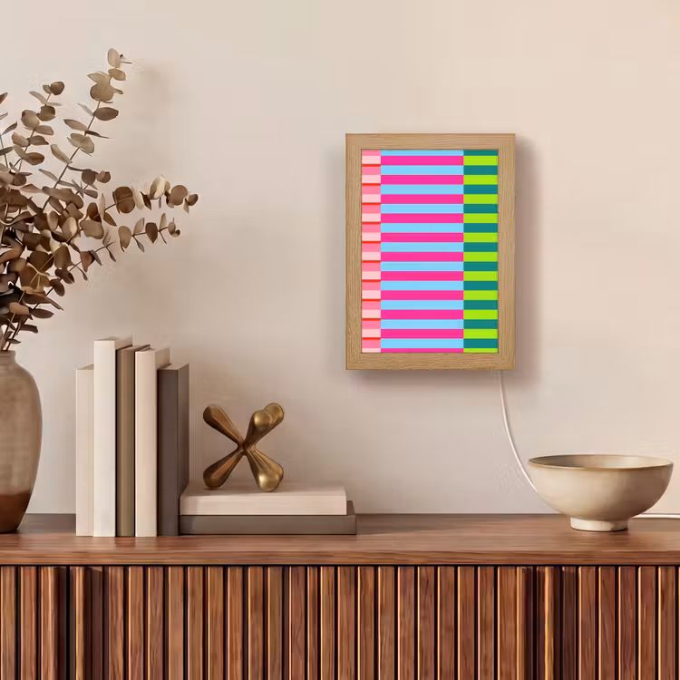 Gepersonaliseerd Lightbox - Patroon - Strepen - Modern - Abstract - Kleurrijk — 4