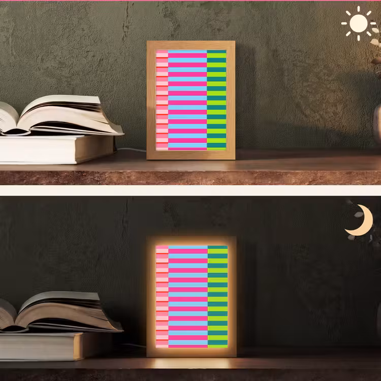 Gepersonaliseerd Lightbox - Patroon - Strepen - Modern - Abstract - Kleurrijk — 5
