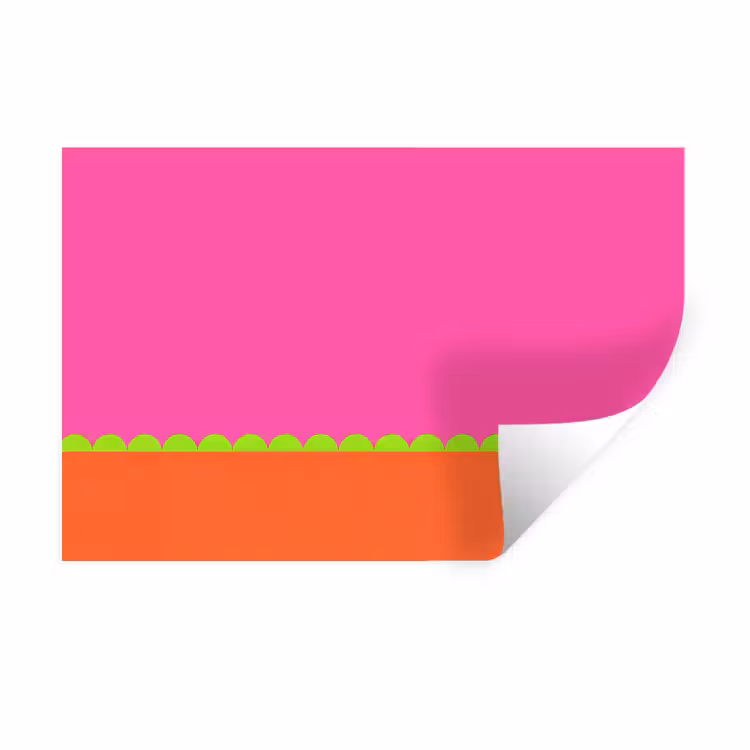 Muursticker - Abstract - Geometrisch - Kleurblokken - Roze - Oranje — 1