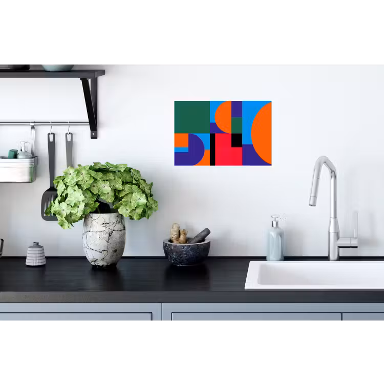Muursticker - Geometrisch - Abstract - Vormen - Kleurrijk - Modern — 2