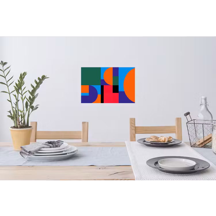 Muursticker - Geometrisch - Abstract - Vormen - Kleurrijk - Modern — 3