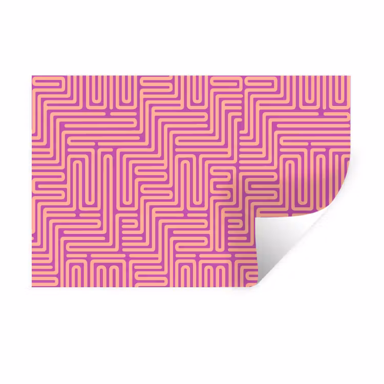 Muursticker - Patroon - Lijnen - Abstract - Modern - Paars — 1