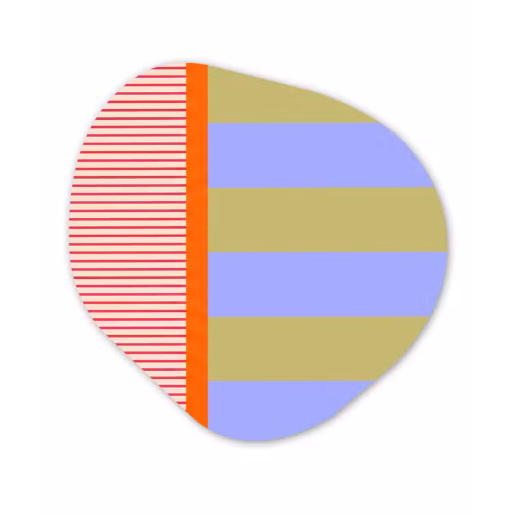 Organisch schilderij aluminium - Abstract - Geometrie - Strepen - Blokken - Rood — 1