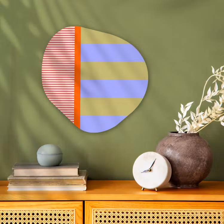 Organisch schilderij forex - Abstract - Geometrie - Strepen - Blokken - Rood — 2