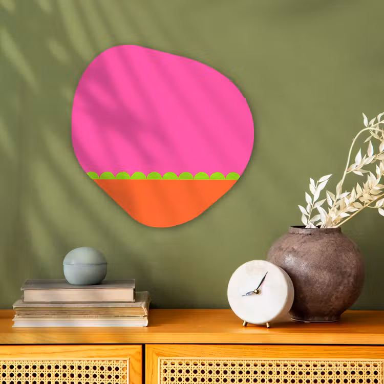 Organisch schilderij forex - Abstract - Geometrisch - Kleurblokken - Roze - Oranje — 2