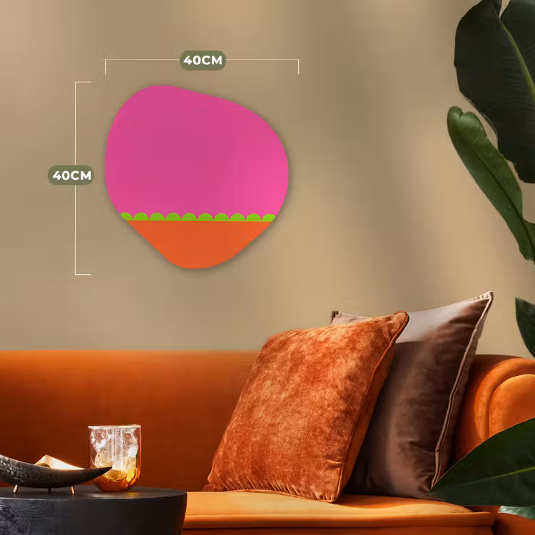 Organisch schilderij forex - Abstract - Geometrisch - Kleurblokken - Roze - Oranje — 4