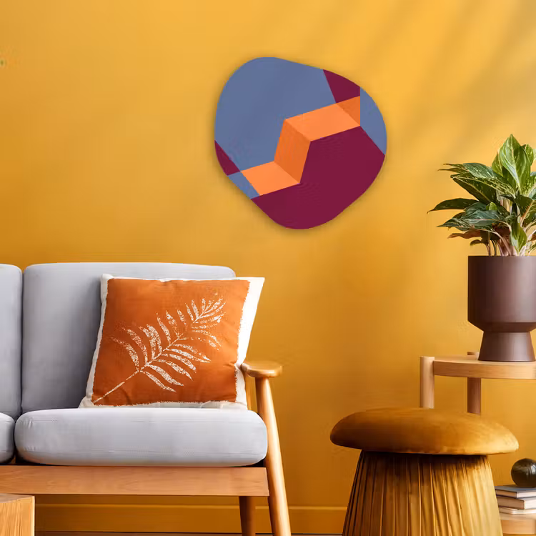 Organisch schilderij forex - Abstract - Vormen - Modern - Blauw - Oranje — 3
