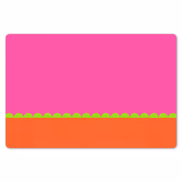 Placemat - 6 stuks - Abstract - Geometrisch - Kleurblokken - Roze - Oranje — 7
