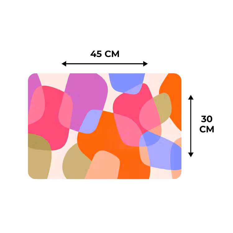 Placemat - 6 stuks - Abstract - Vormen - Modern - Kleurrijk — 3