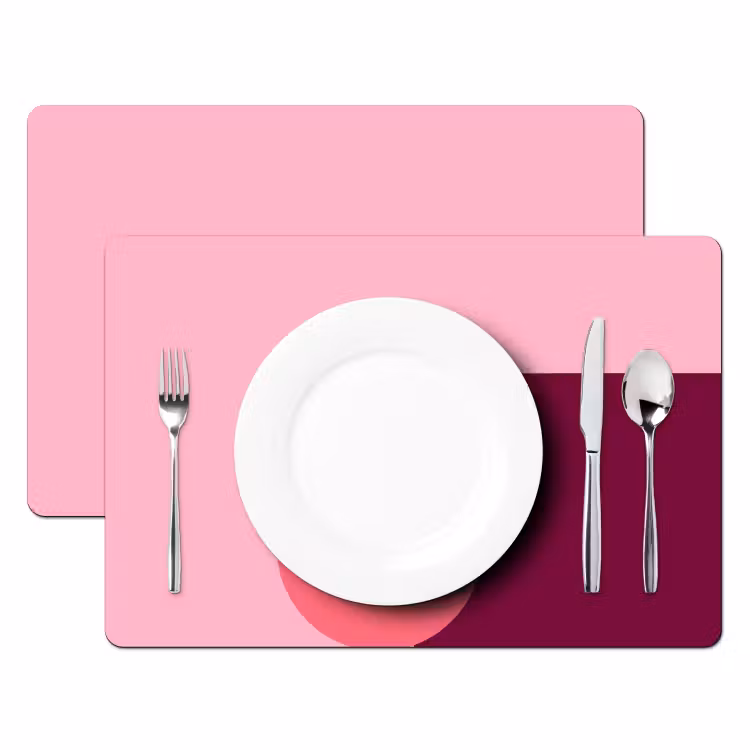 Placemat - 6 stuks - Abstract - Vormen - Roze - Modern - Design — 2