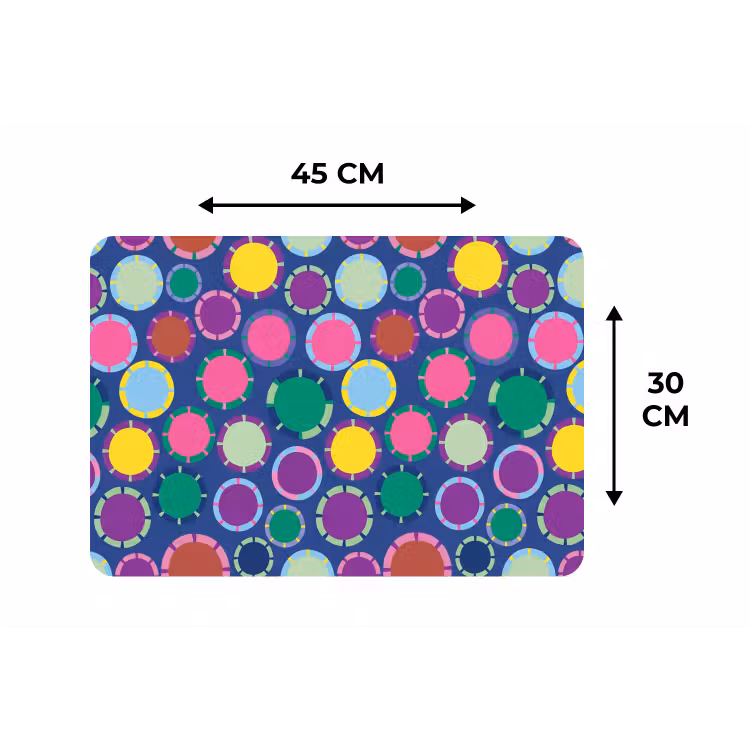 Placemat - 6 stuks - Patroon - Cirkels - Abstract - Kleurrijk — 3