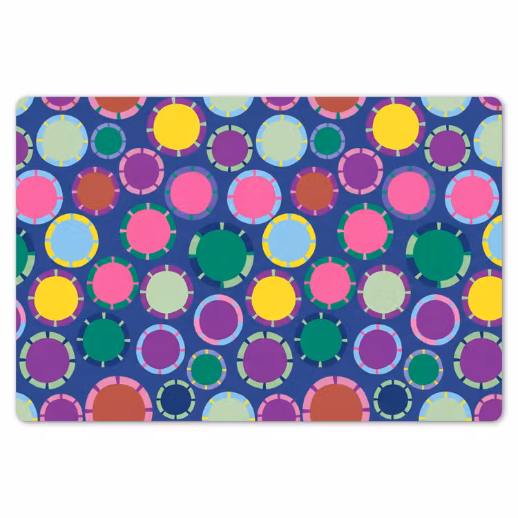Placemat - 6 stuks - Patroon - Cirkels - Abstract - Kleurrijk — 7