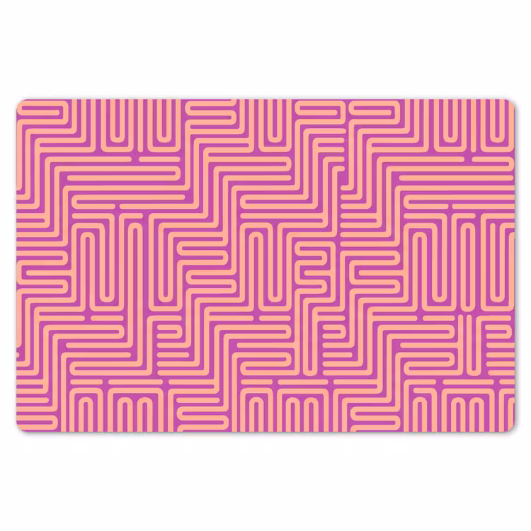 Placemat - 6 stuks - Patroon - Lijnen - Abstract - Modern - Paars — 7