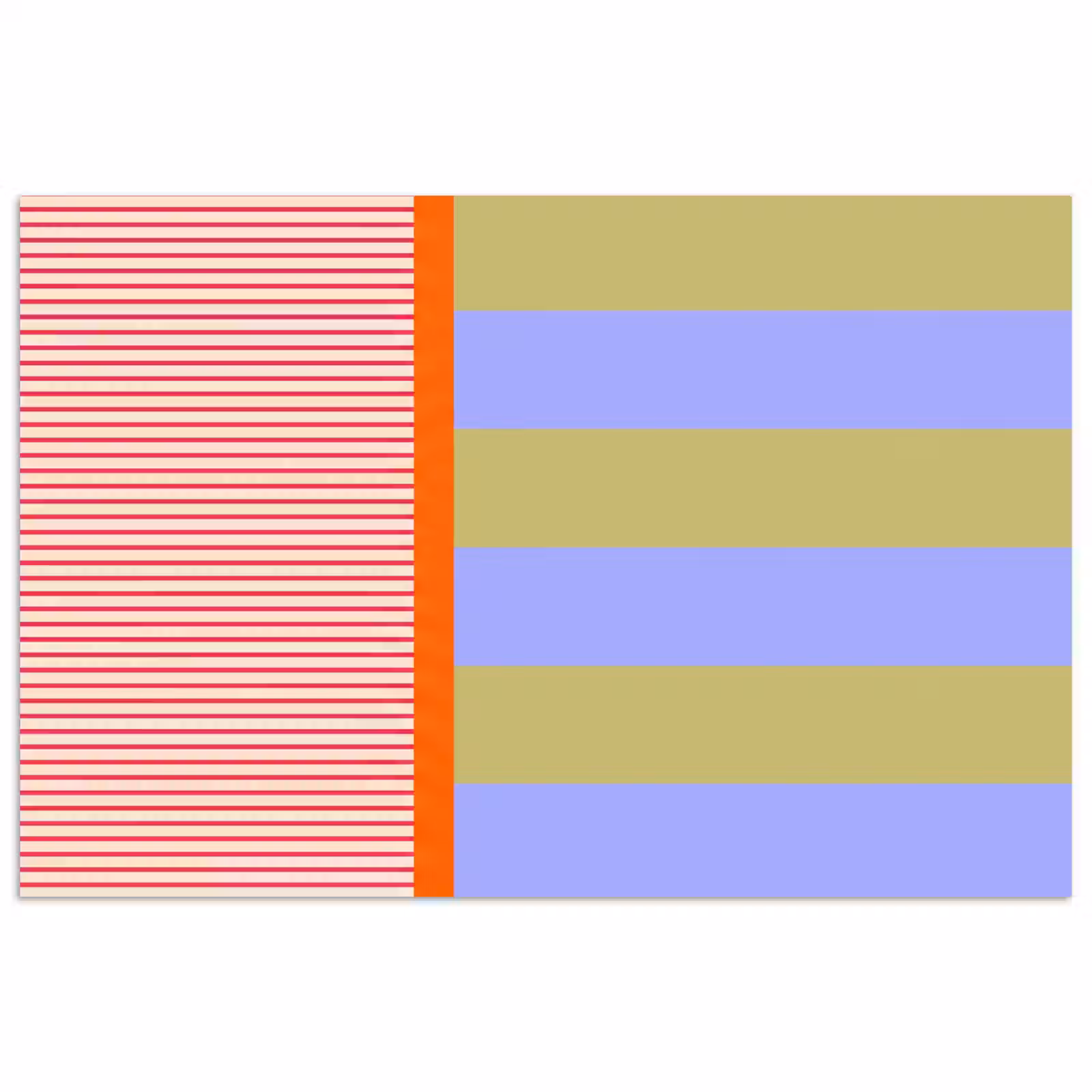 Poster - Abstract - Geometrie - Strepen - Blokken - Rood — 1