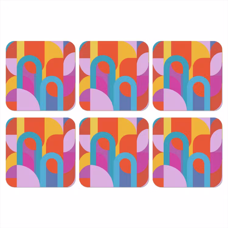 Onderzetter - Abstract - Geometrie - Kleurrijk - Modern - Kunst — 1