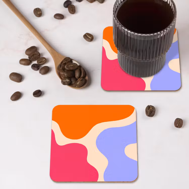 Onderzetter - Abstract - Organische vormen - Design - Modern - Kleurrijk — 4