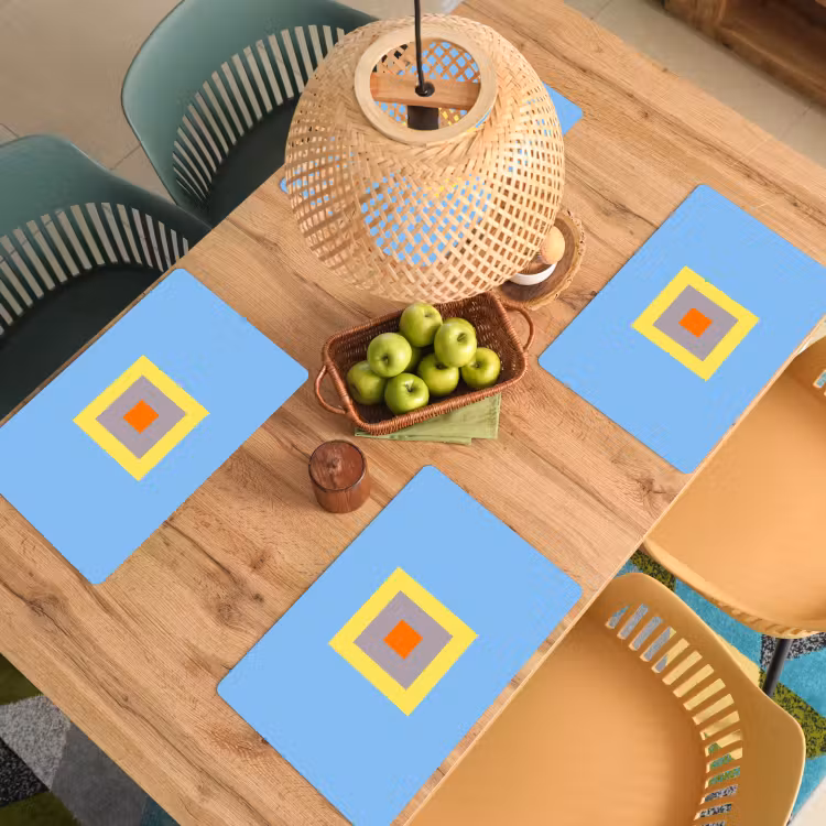 Placemat - 6 stuks - Abstract - Geometrisch - Kleurrijk - Modern - Vormen — 6