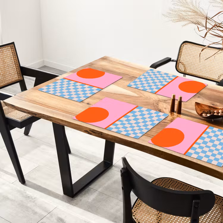 Placemat - 6 stuks - Abstract - Vormen - Geometrisch - Modern - Kleurrijk — 5