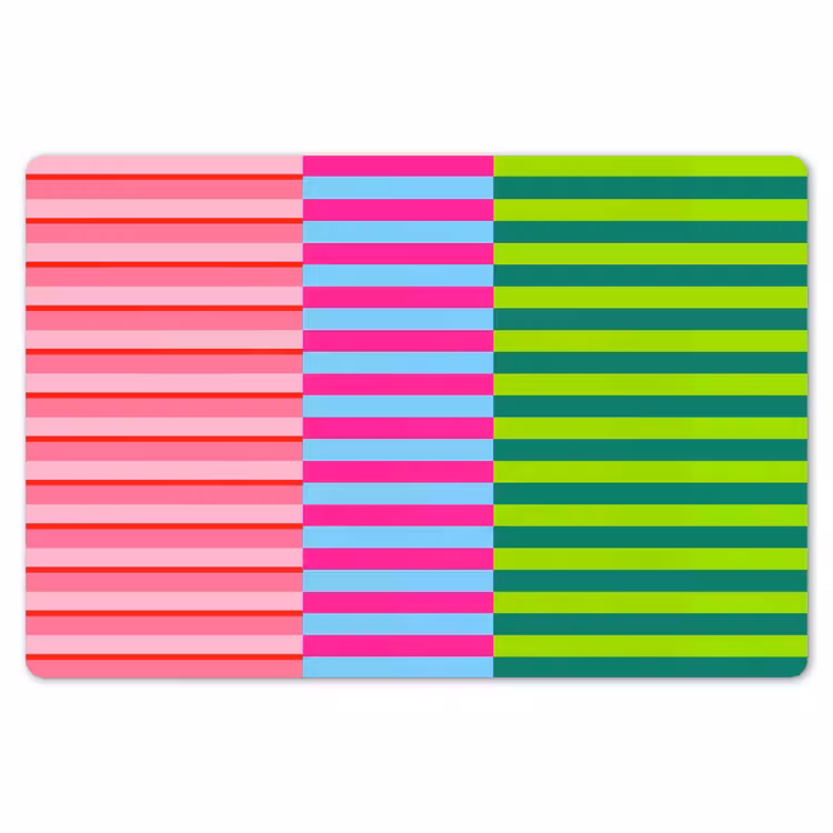 Placemat - 6 stuks - Patroon - Strepen - Modern - Abstract - Kleurrijk — 7