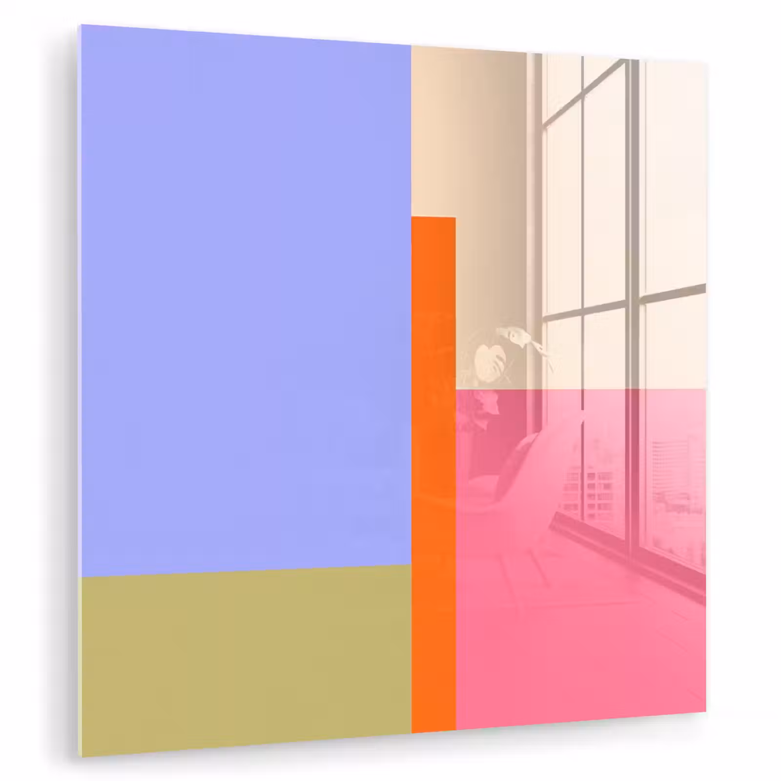 Glas schilderij - Abstract - Geometrie - Kunst - Modern - Kleurrijk — 1