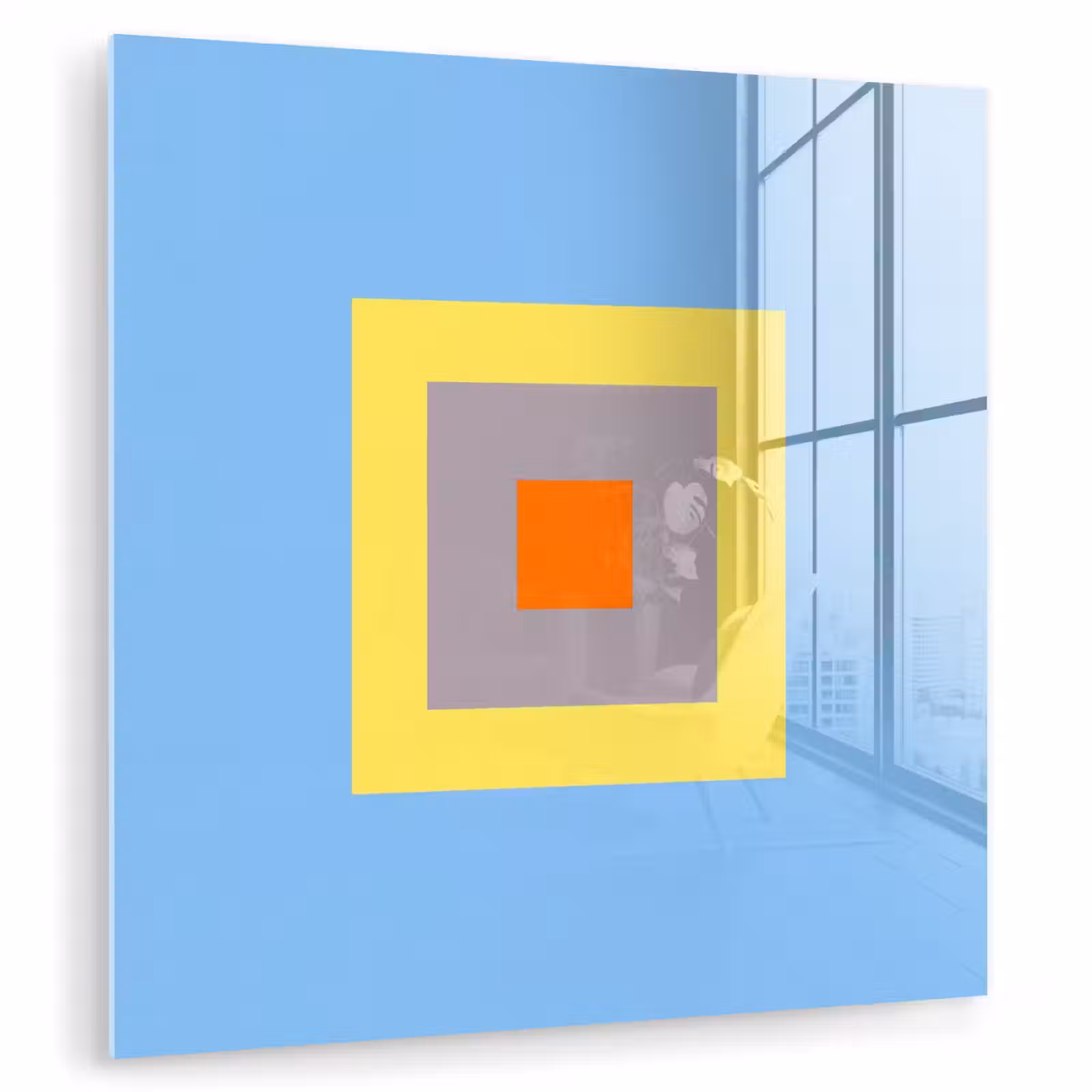 Glas schilderij - Abstract - Geometrisch - Kleurrijk - Modern - Vormen — 1