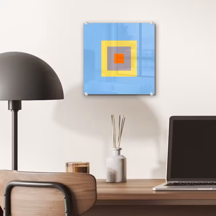 Glas schilderij - Abstract - Geometrisch - Kleurrijk - Modern - Vormen — 7