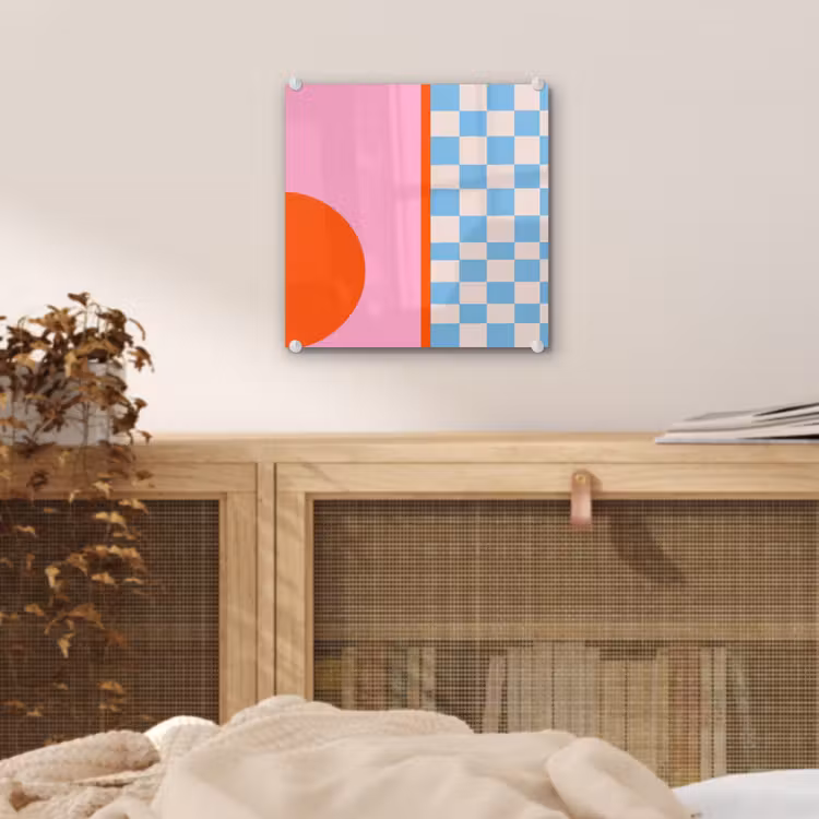 Glas schilderij - Abstract - Vormen - Geometrisch - Modern - Kleurrijk — 5