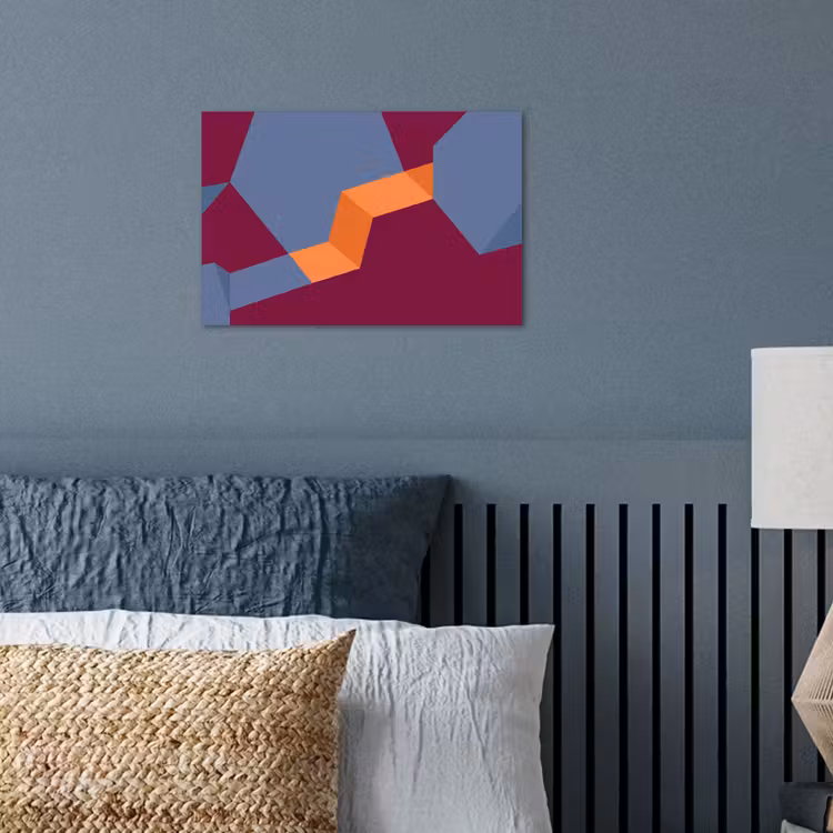 Poster - Abstract - Vormen - Modern - Blauw - Oranje — 3