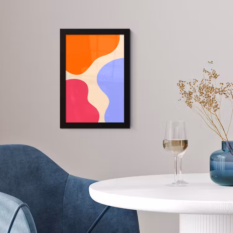 Poster met lijst - Abstract - Organische vormen - Design - Modern - Kleurrijk — 2