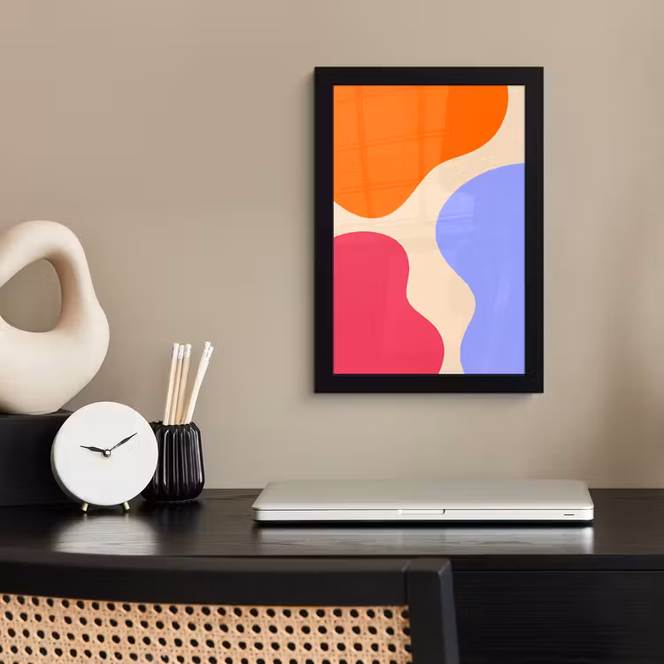 Poster met lijst - Abstract - Organische vormen - Design - Modern - Kleurrijk — 3