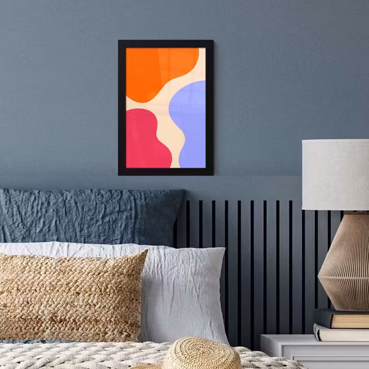 Poster met lijst - Abstract - Organische vormen - Design - Modern - Kleurrijk — 4