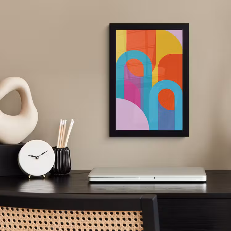 Poster met lijst - Abstract - Geometrie - Kleurrijk - Modern - Kunst — 3