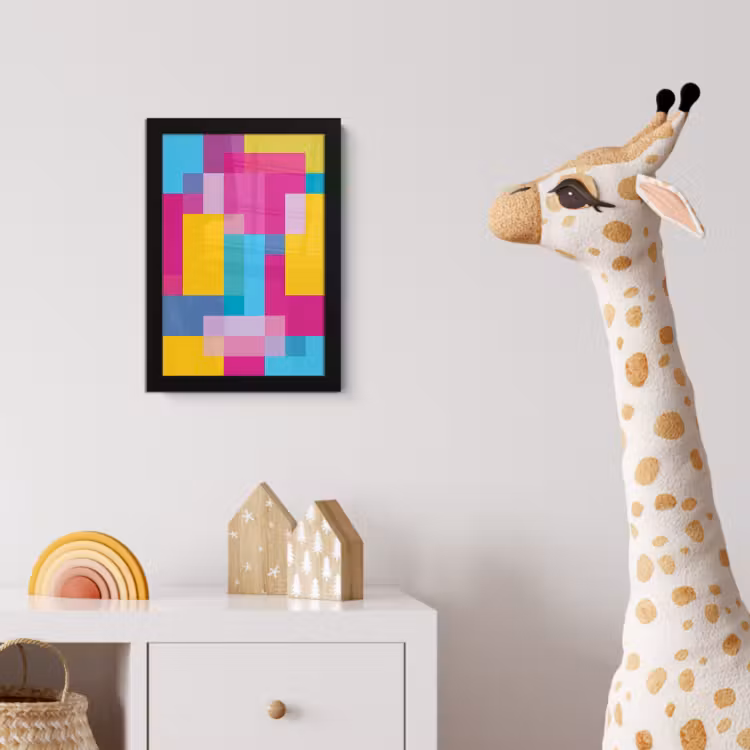 Poster met lijst - Abstract - Geometrisch - Kunst - Kleurrijk - Modern — 5