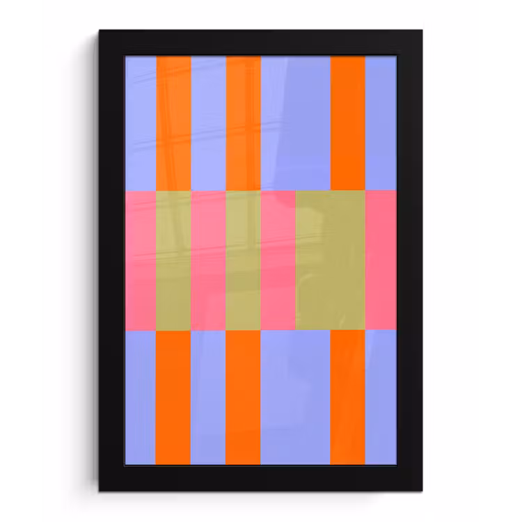 Poster met lijst - Abstract - Patroon - Geometrisch - Kleurrijk - Modern — 1