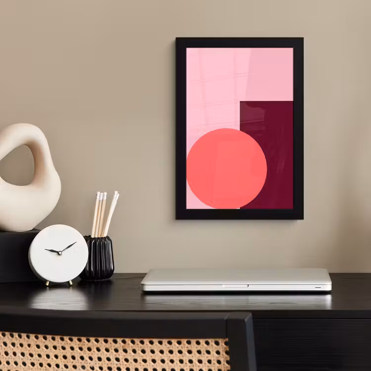 Poster met lijst - Abstract - Vormen - Roze - Modern - Design — 3