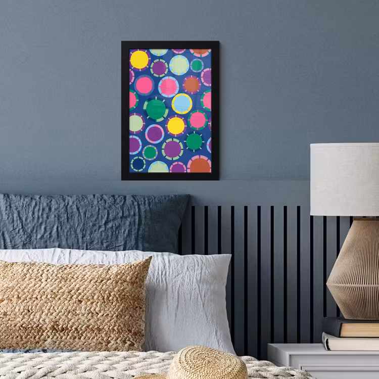 Poster met lijst - Patroon - Cirkels - Abstract - Kleurrijk — 4