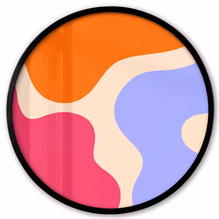 Ronde fotolijst - Abstract - Organische vormen - Design - Modern - Kleurrijk — 1