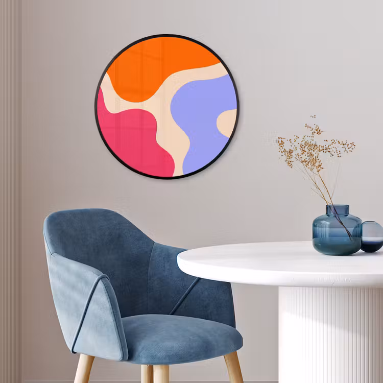 Ronde fotolijst - Abstract - Organische vormen - Design - Modern - Kleurrijk — 4
