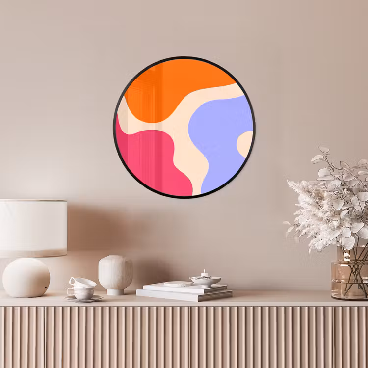 Ronde fotolijst - Abstract - Organische vormen - Design - Modern - Kleurrijk — 5