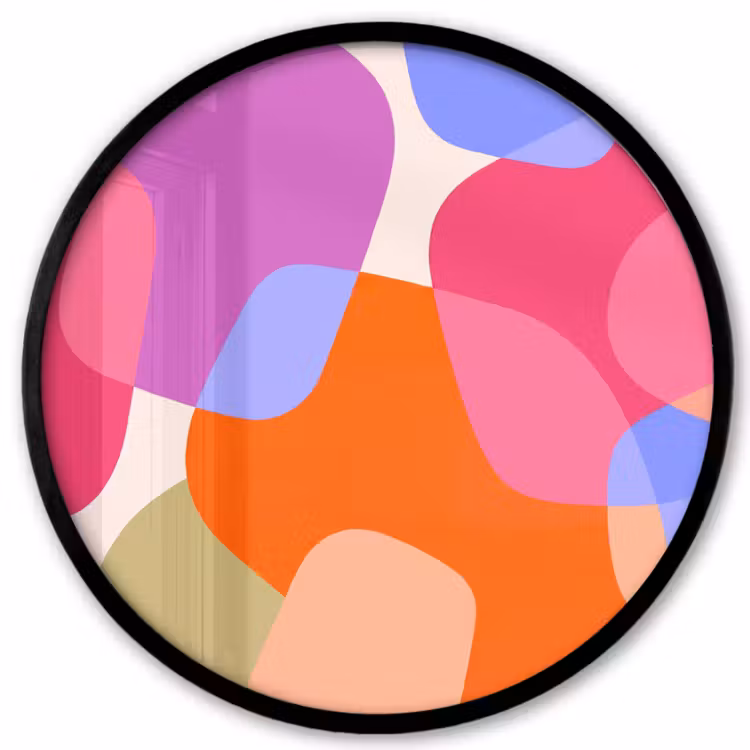 Ronde fotolijst - Abstract - Vormen - Modern - Kleurrijk — 1