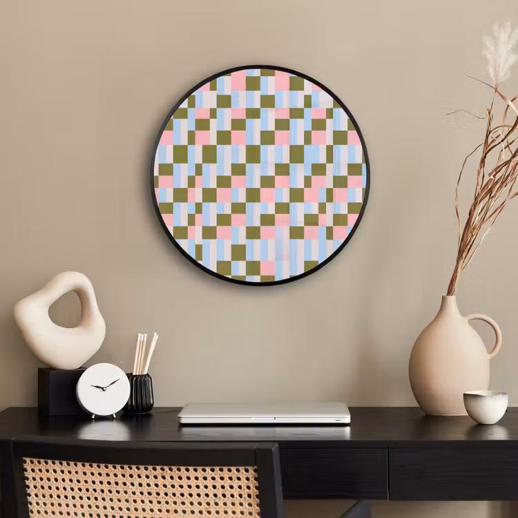 Ronde fotolijst - Patroon - Geometrisch - Abstract - Kleurrijk - Modern — 3